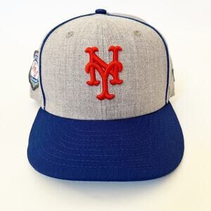 New Era New York Mets 70th Anniversary Gray Blue 59Fifty Hat Sz 7 Wool Blend